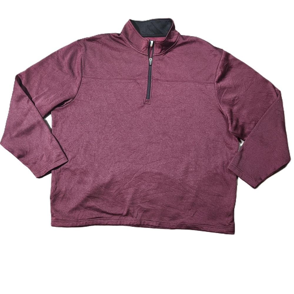 Grand Slam Mens Purple Quarter Zip Sweater Long Sleeve XXL